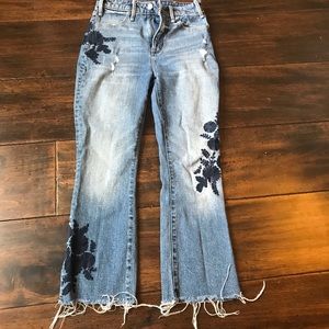 Abercrombie Simone High Rise Ankle Flare jeans